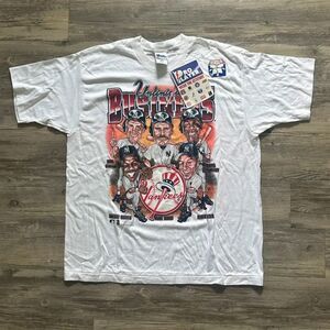 Vintage Pro Player NY Yankees Unfinished Business Caricature T-Shirt Size XL NWT